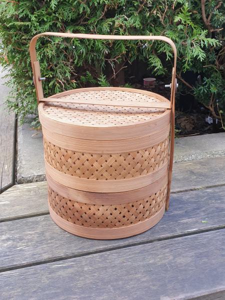 Double Decker Square Bamboo Rantang